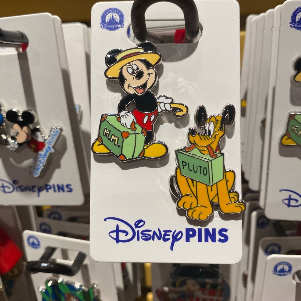 2025 Disney Parks OE Pin Mickey Mouse & Pluto Mr. Mouse Takes A Trip 2 Pin BNWT